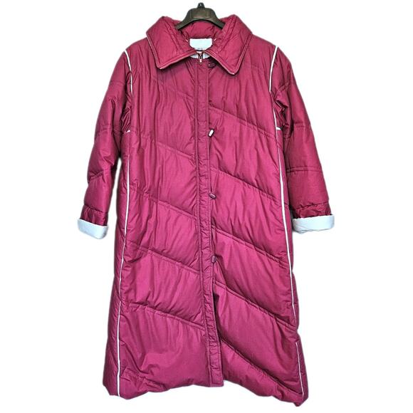 Lane Bryant Berry Full Length Long Down Puffer Coat Jacket sz. 18/20 - Picture 2 of 5